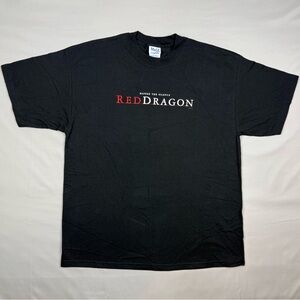 Vtg Y2K Red Dragon Movie Promo Mens T-Shirt XL Black B8